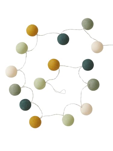 VERTBAUDET Lichterkette mit Schalter, Salbeigrün, 3m, 15 LED-Kugeln, Indoor VERTBAUDET Lichterkette mit Schalter, Salbeigrün, 3m, 15 LED-Kugeln, Indoor von Vertbaudet