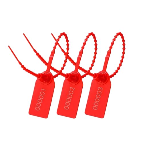 100 Stück 1–100 Seriennummern, manipulationssichere Sicherheitsplomben aus Kunststoff, Etiketten für Feuerlöscher, Container-LKWs, Länge 250mm 100 Stück 1–100 Seriennummern, manipulationssichere Sicherheitsplomben aus Kunststoff, Etiketten für Feuerlöscher, Container-LKWs, Länge 250mm von Veruying