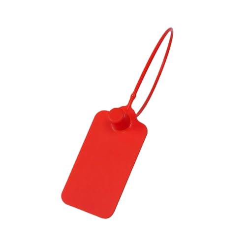 100 Stück selbstsichernde Sicherheitssiegel-Hängeetiketten aus Kunststoff für Kleidungsstücke, Schuhe, Taschen, Länge 230mm 100 Stück selbstsichernde Sicherheitssiegel-Hängeetiketten aus Kunststoff für Kleidungsstücke, Schuhe, Taschen, Länge 230mm von Veruying