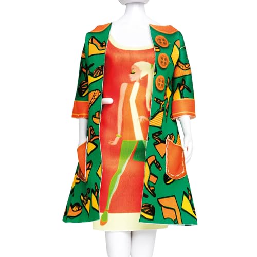 DRESS YOUR DOLL Mini Schneiderpuppe Nähset Anfänger Mit Stoff BETTY SCHUH Modepuppen Kleidung Nähen Lernen für Kinder Kreatives Hobby für Zuhause ca. 30 x 39 cm Modedesign Puppe Fashion Design Kit von Vervaco