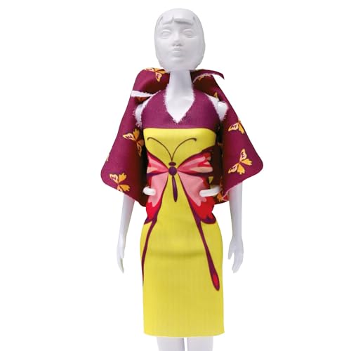 DRESS YOUR DOLL Mini Schneiderpuppe Nähset Anfänger Mit Stoff BUTTERFLY Modepuppen Kleidung Nähen Lernen für Kinder Kreatives Hobby für Zuhause ca. 30 x 39 cm Modedesign Puppe Fashion Design Kit DRESS YOUR DOLL Mini Schneiderpuppe Nähset Anfänger Mit Stoff BUTTERFLY Modepuppen Kleidung Nähen Lernen für Kinder Kreatives Hobby für Zuhause ca. 30 x 39 cm Modedesign Puppe Fashion Design Kit von Vervaco