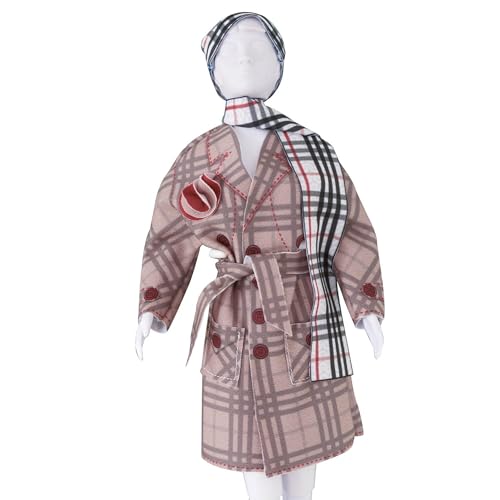 DRESS YOUR DOLL Mini Schneiderpuppe Nähset Anfänger Mit Stoff JUDY CLASSIC Modepuppen Kleidung Nähen Lernen für Kinder Kreatives Hobby für Zuhause ca. 30 x 39 cm Modedesign Puppe Fashion Design Kit von Vervaco