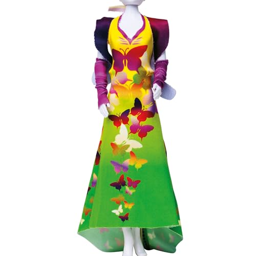 DRESS YOUR DOLL Mini Schneiderpuppe Nähset Anfänger Mit Stoff SCHMETTERLING Modepuppen Kleidung Nähen Lernen für Kinder Kreatives Hobby für Zuhause ca. 30 x 39 cm Modedesign Puppe Fashion Design Kit DRESS YOUR DOLL Mini Schneiderpuppe Nähset Anfänger Mit Stoff SCHMETTERLING Modepuppen Kleidung Nähen Lernen für Kinder Kreatives Hobby für Zuhause ca. 30 x 39 cm Modedesign Puppe Fashion Design Kit von Vervaco