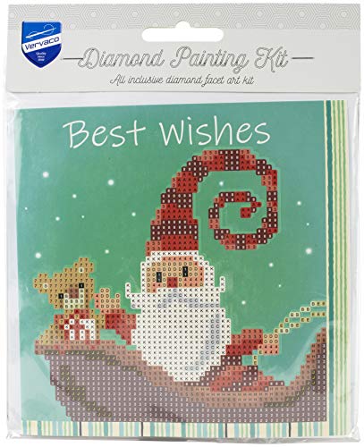 VERVACO (3PL) PN-0183277 Diamant-Kunst-Set Sant, Happy Santa, Einheitsgröße von Vervaco