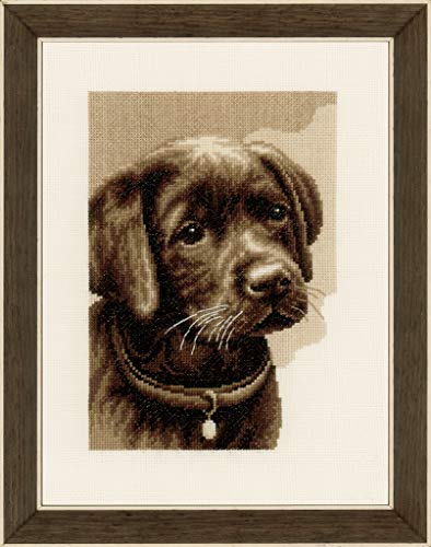 VERVACO Gezählter Kreuzstich Stickpackungen DIY Stickbilder Labrador Welpe Wanddekoration Handarbeit Set für Erwachsene Kreatives Handwerk ca. 24 x 31 cm Kreuzstichbilder Set Hausdeko VERVACO Gezählter Kreuzstich Stickpackungen DIY Stickbilder Labrador Welpe Wanddekoration Handarbeit Set für Erwachsene Kreatives Handwerk ca. 24 x 31 cm Kreuzstichbilder Set Hausdeko von Vervaco