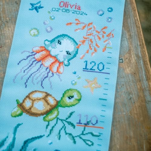 VERVACO Gezählter Kreuzstich Stickpackungen Stickset Baby Geburt Meerestiere Wanddekoration Handarbeit Set für Erwachsene Kreatives Handwerk ca. 18 x 70 cm Geburt Geschenk Hausdeko VERVACO Gezählter Kreuzstich Stickpackungen Stickset Baby Geburt Meerestiere Wanddekoration Handarbeit Set für Erwachsene Kreatives Handwerk ca. 18 x 70 cm Geburt Geschenk Hausdeko von Vervaco
