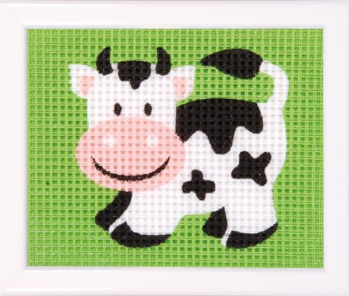 VERVACO Gobelin Stickbilder zum Selbersticken Kinder Kuh Kreuzstich Stickpackungen Stickset für Anfänger ca. 16 x 12,5 cm Bastelset Handwerker DIY Sticken Set Kreatives Geschenk VERVACO Gobelin Stickbilder zum Selbersticken Kinder Kuh Kreuzstich Stickpackungen Stickset für Anfänger ca. 16 x 12,5 cm Bastelset Handwerker DIY Sticken Set Kreatives Geschenk von Vervaco