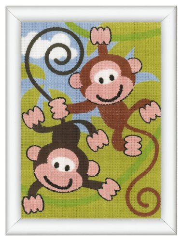 VERVACO Gobelin Stickbilder zum Selbersticken Lernset Nähen AFFEN Kreuzstich Stickpackungen Stickset für Anfänger 13 x 18 cm Bastelset DIY Sticken Kreatives Geschenk Beginner Cross Stitch VERVACO Gobelin Stickbilder zum Selbersticken Lernset Nähen AFFEN Kreuzstich Stickpackungen Stickset für Anfänger 13 x 18 cm Bastelset DIY Sticken Kreatives Geschenk Beginner Cross Stitch von Vervaco