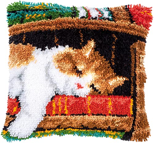 VERVACO Knüpfkissen Set Deko Kissenbezug Knüpfset für Anfänger SCHLAFENDE KATZE Basteln Erwachsene Kreativ DIY Handarbeit Kissen zum Selber Knüpfe 40 x 40 cm Latch Hook Kit Knüpfhaken Set Kissen VERVACO Knüpfkissen Set Deko Kissenbezug Knüpfset für Anfänger SCHLAFENDE KATZE Basteln Erwachsene Kreativ DIY Handarbeit Kissen zum Selber Knüpfe 40 x 40 cm Latch Hook Kit Knüpfhaken Set Kissen von Vervaco