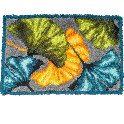 VERVACO Knüpfteppich Set DIY Handarbeit Set Knüpfset für Anfänger GINKGO Teppich zum Selber Knüpfen Basteln Erwachsene Kreativ 70 x 46 cm Latch Hook Kit Knüpfhaken Zubehör Haus Dekoration VERVACO Knüpfteppich Set DIY Handarbeit Set Knüpfset für Anfänger GINKGO Teppich zum Selber Knüpfen Basteln Erwachsene Kreativ 70 x 46 cm Latch Hook Kit Knüpfhaken Zubehör Haus Dekoration von Vervaco