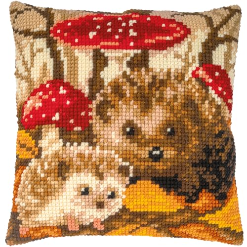 VERVACO Kreuzstich Stickpackungen Kissen Stickerei Set Anfänger Vorgedruckt Igel DIY Set Kreativ Set Für Erwachsene Dekoratives Kissen ca. 40 x 40 cm Bastelset Handwerker Haus Dekoration VERVACO Kreuzstich Stickpackungen Kissen Stickerei Set Anfänger Vorgedruckt Igel DIY Set Kreativ Set Für Erwachsene Dekoratives Kissen ca. 40 x 40 cm Bastelset Handwerker Haus Dekoration von Vervaco