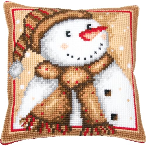 VERVACO Kreuzstich Stickpackungen Kissen Stickerei Set Anfänger Vorgedruckt Schneemann DIY Set Kreativ Set Für Erwachsene Dekoratives Kissen ca. 40 x 40 cm Bastelset Handwerker Haus Dekoration VERVACO Kreuzstich Stickpackungen Kissen Stickerei Set Anfänger Vorgedruckt Schneemann DIY Set Kreativ Set Für Erwachsene Dekoratives Kissen ca. 40 x 40 cm Bastelset Handwerker Haus Dekoration von Vervaco