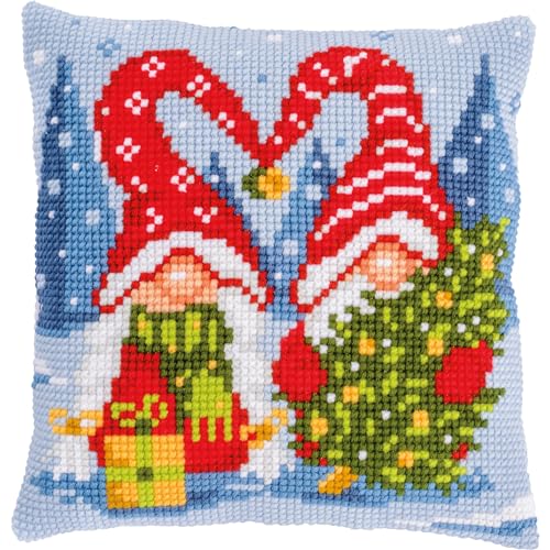 VERVACO Kreuzstich Stickpackungen Kissen Stickerei Set Anfänger Vorgedruckt Weihnachtsgnomen DIY Set Kreativ Set Für Erwachsene Dekoratives Kissen ca. 40 x 40 cm Bastelset Handwerker Haus Dekoration VERVACO Kreuzstich Stickpackungen Kissen Stickerei Set Anfänger Vorgedruckt Weihnachtsgnomen DIY Set Kreativ Set Für Erwachsene Dekoratives Kissen ca. 40 x 40 cm Bastelset Handwerker Haus Dekoration von Vervaco