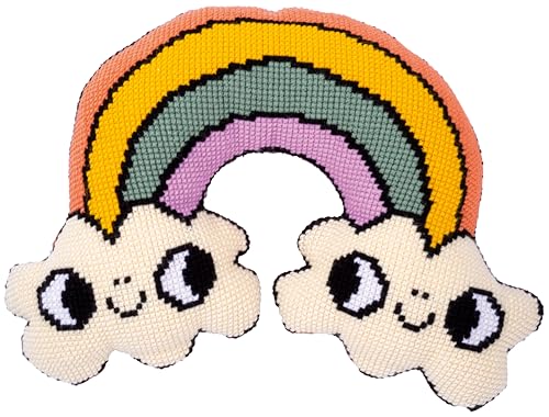 VERVACO Kreuzstich Stickpackungen Kissen Stickerei Set mit Kissenrücken Anfänger Vorgedruckt Regenbogen DIY Set Kreativ Set Für Erwachseneca. 61 x 41 cm Bastelset Handwerker Haus Dekoration VERVACO Kreuzstich Stickpackungen Kissen Stickerei Set mit Kissenrücken Anfänger Vorgedruckt Regenbogen DIY Set Kreativ Set Für Erwachseneca. 61 x 41 cm Bastelset Handwerker Haus Dekoration von Vervaco