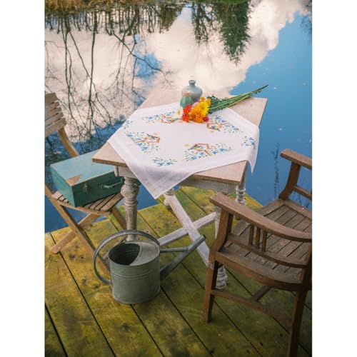 VERVACO Kreuzstich Stickpackungen Tischdecke Vogelhäuser Stickdecken Vorgezeichnet Basteln Erwachsene Kreativ Set Vorgedruckte Decke Sticken 80 x 80 cm Stickset DIY Sticken Set VERVACO Kreuzstich Stickpackungen Tischdecke Vogelhäuser Stickdecken Vorgezeichnet Basteln Erwachsene Kreativ Set Vorgedruckte Decke Sticken 80 x 80 cm Stickset DIY Sticken Set von Vervaco