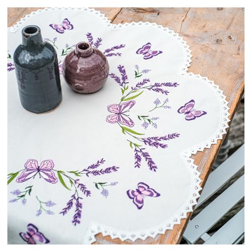 VERVACO Stickpackung Tischdecke Sticken Set Erwachsene Vorgedruckt LAVENDEL Stickdecken Vorgezeichnet Decke Sticken Stickpackung Plattstich ca. 75 x 75 cm Stoff zum Sticken Kreatives Geschenk VERVACO Stickpackung Tischdecke Sticken Set Erwachsene Vorgedruckt LAVENDEL Stickdecken Vorgezeichnet Decke Sticken Stickpackung Plattstich ca. 75 x 75 cm Stoff zum Sticken Kreatives Geschenk von Vervaco