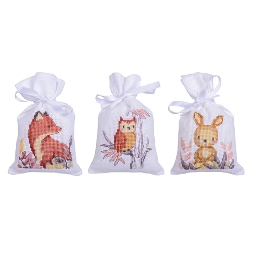 VERVACO Zählmusterpackung Stickset Säckchen Im Wald 3er DIY Gezählter Kreuzstich Stickpackungen Basteln Erwachsene Kreativ Set 8 x 12 cm Stickset für Anfänger Stoffbeutel zum Sticken VERVACO Zählmusterpackung Stickset Säckchen Im Wald 3er DIY Gezählter Kreuzstich Stickpackungen Basteln Erwachsene Kreativ Set 8 x 12 cm Stickset für Anfänger Stoffbeutel zum Sticken von Vervaco