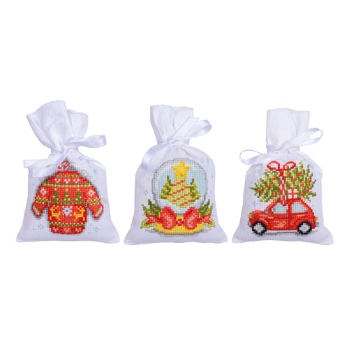 VERVACO Zählmusterpackung Stickset Säckchen Typische Weihnachten 3er DIY Gezählter Kreuzstich Stickpackungen Basteln Erwachsene Kreativ Set 8 x 12 cm Stickset für Anfänger Stoffbeutel zum Sticken VERVACO Zählmusterpackung Stickset Säckchen Typische Weihnachten 3er DIY Gezählter Kreuzstich Stickpackungen Basteln Erwachsene Kreativ Set 8 x 12 cm Stickset für Anfänger Stoffbeutel zum Sticken von Vervaco