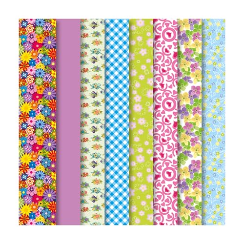 Vervaco Dress Your DOLL Stoffpakete Zum Nähen Barbie Zubehör Kleidung SOMMERBLUMEN Bedruckter Stoff Nähvorlagen Werkzeuge ca. 22 x 30 cm Stoffsets Dekostoff Puppen Style Fashion Design Kit von Vervaco