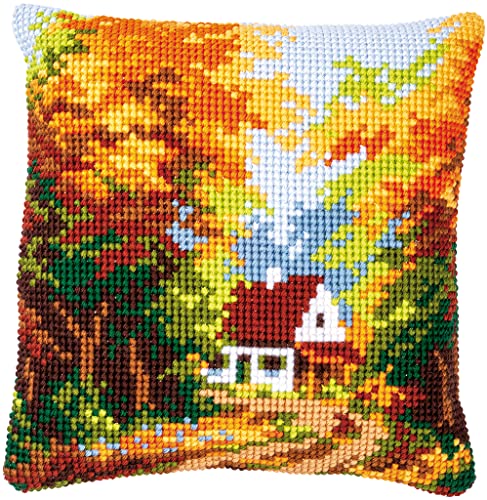 Vervaco Kreuzstich Stickpackungen Kissen Stickerei Set Anfänger Vorgedruckt Haus im Wald DIY Set Kreativ Set Für Erwachsene Dekoratives Kissen ca. 40 x 40 cm Bastelset Handwerker Haus Dekoration Vervaco Kreuzstich Stickpackungen Kissen Stickerei Set Anfänger Vorgedruckt Haus im Wald DIY Set Kreativ Set Für Erwachsene Dekoratives Kissen ca. 40 x 40 cm Bastelset Handwerker Haus Dekoration von Vervaco