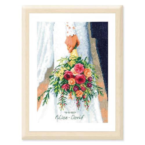 Vervaco Gezählter Kreuzstich Stickpackungen DIY Stickbilder Hochzeitsdeko Brautstrauß Wanddekoration Handarbeit Set für Erwachsene Kreatives ca. 21 x 29 cm Hochzeitsgeschenk Kreuzstichbilder Set Vervaco Gezählter Kreuzstich Stickpackungen DIY Stickbilder Hochzeitsdeko Brautstrauß Wanddekoration Handarbeit Set für Erwachsene Kreatives ca. 21 x 29 cm Hochzeitsgeschenk Kreuzstichbilder Set von Vervaco