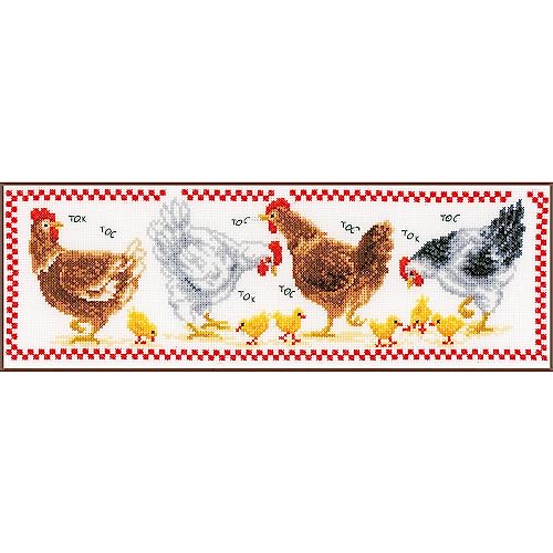 Vervaco Gezählter Kreuzstich Stickpackungen DIY Stickbilder Hühner Wanddekoration Handarbeit Set für Erwachsene Kreatives Handwerk ca. 40 x 14 cm Kreuzstichbilder Set Hausdeko Vervaco Gezählter Kreuzstich Stickpackungen DIY Stickbilder Hühner Wanddekoration Handarbeit Set für Erwachsene Kreatives Handwerk ca. 40 x 14 cm Kreuzstichbilder Set Hausdeko von Vervaco