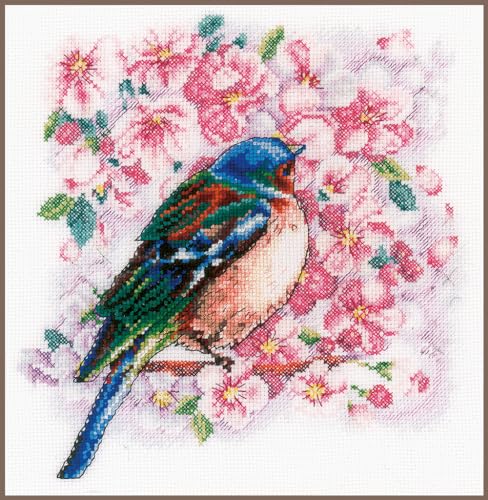 Vervaco Gezählter Kreuzstich Stickpackungen DIY Stickbilder Vogel zwischen Blüte Wanddekoration Handarbeit Set für Erwachsene Kreatives Handwerk ca. 25 x 25 cm Kreuzstichbilder Set Hausdeko Vervaco Gezählter Kreuzstich Stickpackungen DIY Stickbilder Vogel zwischen Blüte Wanddekoration Handarbeit Set für Erwachsene Kreatives Handwerk ca. 25 x 25 cm Kreuzstichbilder Set Hausdeko von Vervaco