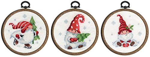 Vervaco Gezählter Kreuzstich Stickpackungen DIY Stickbilder Weihnachtsgnome 3er Wanddekoration Handarbeit Set für Erwachsene Zählmusterpackung ca. 10 x 10 cm Kreuzstichbilder Set Hausdeko Vervaco Gezählter Kreuzstich Stickpackungen DIY Stickbilder Weihnachtsgnome 3er Wanddekoration Handarbeit Set für Erwachsene Zählmusterpackung ca. 10 x 10 cm Kreuzstichbilder Set Hausdeko von Vervaco