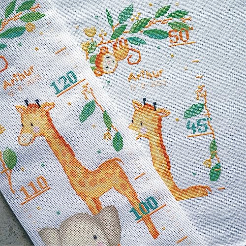 Vervaco Gezählter Kreuzstich Stickpackungen Stickset Baby Geburt Dschungeltiere Wanddekoration Handarbeit Set für Erwachsene Kreatives Handwerk ca. 18 x 70 cm Geburt Geschenk Hausdeko Vervaco Gezählter Kreuzstich Stickpackungen Stickset Baby Geburt Dschungeltiere Wanddekoration Handarbeit Set für Erwachsene Kreatives Handwerk ca. 18 x 70 cm Geburt Geschenk Hausdeko von Vervaco