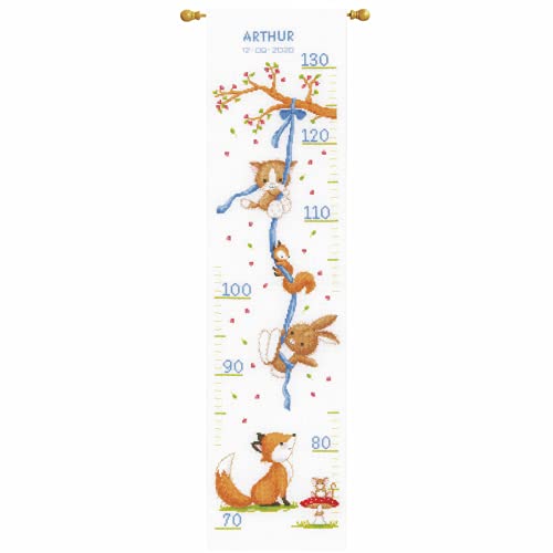 Vervaco Gezählter Kreuzstich Stickpackungen Stickset Baby Geburt Fröhliche Waldtiere Wanddekoration Handarbeit Set für Erwachsene Kreatives Handwerk ca. 18 x 70 cm Geburt Geschenk Hausdeko Vervaco Gezählter Kreuzstich Stickpackungen Stickset Baby Geburt Fröhliche Waldtiere Wanddekoration Handarbeit Set für Erwachsene Kreatives Handwerk ca. 18 x 70 cm Geburt Geschenk Hausdeko von Vervaco