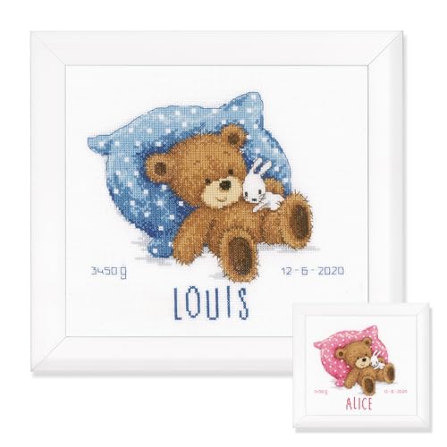 Vervaco Gezählter Kreuzstich Stickpackungen Stickset Baby Geburt Lieber Bär Wanddekoration Handarbeit Set für Erwachsene Kreatives Handwerk ca. 22 x 21 cm Geburt Geschenk Hausdeko Vervaco Gezählter Kreuzstich Stickpackungen Stickset Baby Geburt Lieber Bär Wanddekoration Handarbeit Set für Erwachsene Kreatives Handwerk ca. 22 x 21 cm Geburt Geschenk Hausdeko von Vervaco