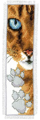 Vervaco Katze Zählmusterpackung-Lesezeichen-Stickpackung im gezählten Kreuzstich, Baumwolle, Mehrfarbig, 6 x 20 x 0.3 cm von Vervaco