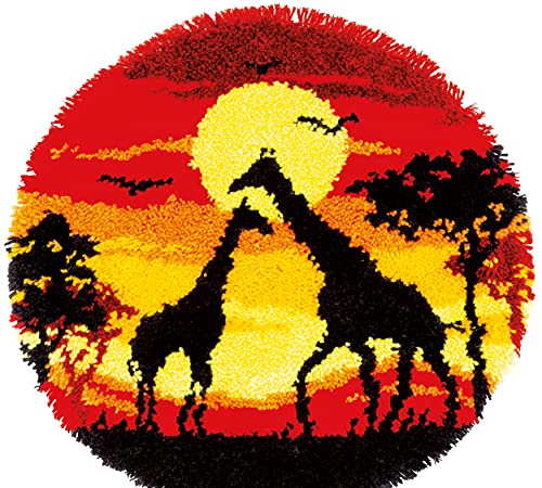 Vervaco Knüpfteppich "Giraffe Sonnenuntergang" von Vervaco