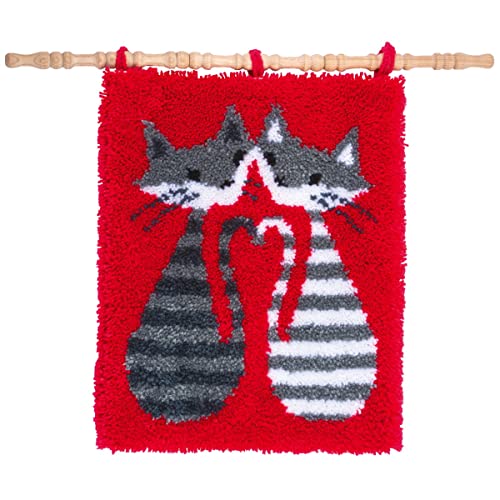 Vervaco Knüpfteppich Set DIY Handarbeit Set Knüpfset für Anfänger KATZEN Teppich zum Selber Knüpfen Basteln Erwachsene Kreativ Set 43 x 54 cm Latch Hook Kit Knüpfhaken Set Haus Dekoration Vervaco Knüpfteppich Set DIY Handarbeit Set Knüpfset für Anfänger KATZEN Teppich zum Selber Knüpfen Basteln Erwachsene Kreativ Set 43 x 54 cm Latch Hook Kit Knüpfhaken Set Haus Dekoration von Vervaco