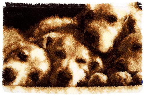 Vervaco Knüpfteppich zum Selbstknüpfen, Baumwolle, weiß, 70 x 45 x 0,3 cm von Vervaco