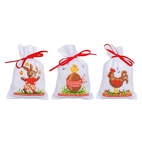 Vervaco Zählmusterpackung Stickset Säckchen Ostertiere 3er DIY Ostern Gezählter Kreuzstich Stickpackungen Basteln Erwachsene Kreativ Set 8 x 12 cm Stickset für Anfänger Stoffbeutel zum Sticken Vervaco Zählmusterpackung Stickset Säckchen Ostertiere 3er DIY Ostern Gezählter Kreuzstich Stickpackungen Basteln Erwachsene Kreativ Set 8 x 12 cm Stickset für Anfänger Stoffbeutel zum Sticken von Vervaco