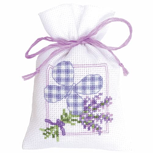 Vervaco Kräutertütchen-Stickpackung im gezählten Kreuzstich, Multicolor/Purple von Vervaco