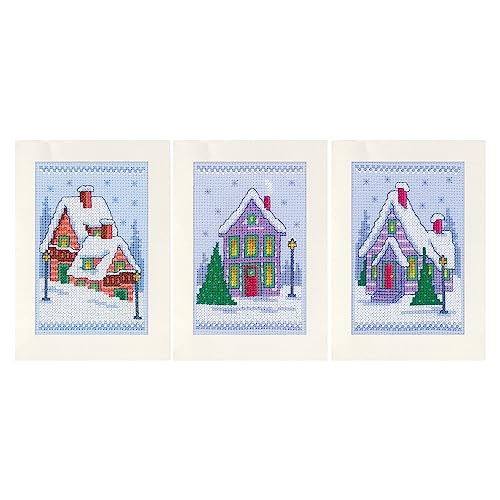 Vervaco Lesezeichen Kreuzstich Stickpackungen Gezählter Kreuzstich Winterhäuser 3er DIY Postkarten Set Erwachsene Sticken Bastelset ca. 10,5 x 15 cm Stickset für Anfänger Kreatives Geschenk Vervaco Lesezeichen Kreuzstich Stickpackungen Gezählter Kreuzstich Winterhäuser 3er DIY Postkarten Set Erwachsene Sticken Bastelset ca. 10,5 x 15 cm Stickset für Anfänger Kreatives Geschenk von Vervaco