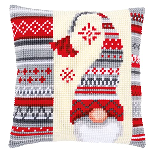 Vervaco Kreuzstich Stickpackungen Kissen Front zum Selbersticken mit Stickbild auf 100% Baumwoll Stoff und Stickgarn, Stickvorlagen 40 x 40 cm mit Anleitung, Weihnachtswichtel Vervaco Kreuzstich Stickpackungen Kissen Front zum Selbersticken mit Stickbild auf 100% Baumwoll Stoff und Stickgarn, Stickvorlagen 40 x 40 cm mit Anleitung, Weihnachtswichtel von Vervaco