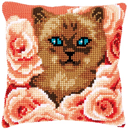 Vervaco Kreuzstich Stickpackungen Kissen Stickerei Set Anfänger Vorgedruckt Kätzchen zwischen Rosen DIY Set Kreativ Set Für Erwachseneca. 40 x 40 cm Bastelset Handwerker Haus Dekoration Vervaco Kreuzstich Stickpackungen Kissen Stickerei Set Anfänger Vorgedruckt Kätzchen zwischen Rosen DIY Set Kreativ Set Für Erwachseneca. 40 x 40 cm Bastelset Handwerker Haus Dekoration von Vervaco