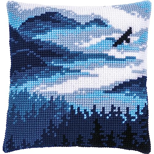 Vervaco Kreuzstich Stickpackungen Kissen Stickerei Set Anfänger Vorgedruckt blaue Landschaft DIY Set Kreativ Set Für Erwachsene Dekoratives Kissen ca. 40 x 40 cm Bastelset Handwerker Haus Dekoration Vervaco Kreuzstich Stickpackungen Kissen Stickerei Set Anfänger Vorgedruckt blaue Landschaft DIY Set Kreativ Set Für Erwachsene Dekoratives Kissen ca. 40 x 40 cm Bastelset Handwerker Haus Dekoration von Vervaco