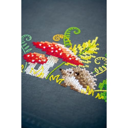 Vervaco Kreuzstich Stickpackungen Tischdecke Igel mit Farnen Stickdecken Vorgezeichnet Basteln Erwachsene Kreativ Set Vorgedruckte Decke Sticken 80 x 80 cm Stickset DIY Sticken Set Vervaco Kreuzstich Stickpackungen Tischdecke Igel mit Farnen Stickdecken Vorgezeichnet Basteln Erwachsene Kreativ Set Vorgedruckte Decke Sticken 80 x 80 cm Stickset DIY Sticken Set von Vervaco