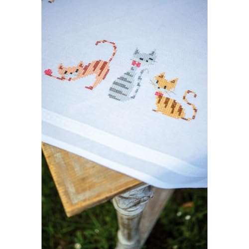 Vervaco Kreuzstich Stickpackungen Tischdecke Katzen mit Streifen Stickdecken Vorgezeichnet Basteln Erwachsene Kreativ Set Vorgedruckte Decke Sticken 80 x 80 cm Stickset DIY Sticken Set Vervaco Kreuzstich Stickpackungen Tischdecke Katzen mit Streifen Stickdecken Vorgezeichnet Basteln Erwachsene Kreativ Set Vorgedruckte Decke Sticken 80 x 80 cm Stickset DIY Sticken Set von Vervaco