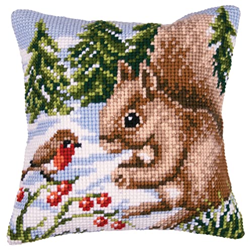 Vervaco Kreuzstich Stickpackungen Kissen Front zum Selbersticken mit Stickbild auf 100% Baumwoll Stoff und Stickgarn, Stickvorlagen 40 x 40 cm mit Anleitung, Eichhörnchen Vervaco Kreuzstich Stickpackungen Kissen Front zum Selbersticken mit Stickbild auf 100% Baumwoll Stoff und Stickgarn, Stickvorlagen 40 x 40 cm mit Anleitung, Eichhörnchen von Vervaco