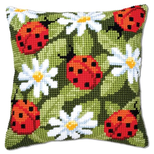 Vervaco Kreuzstich Stickpackungen Kissen Stickerei Set Anfänger Vorgedruckt Marienkäfer DIY Set Kreativ Set Für Erwachsene Dekoratives Kissen ca. 40 x 40 cm Bastelset Handwerker Haus Dekoration Vervaco Kreuzstich Stickpackungen Kissen Stickerei Set Anfänger Vorgedruckt Marienkäfer DIY Set Kreativ Set Für Erwachsene Dekoratives Kissen ca. 40 x 40 cm Bastelset Handwerker Haus Dekoration von Vervaco