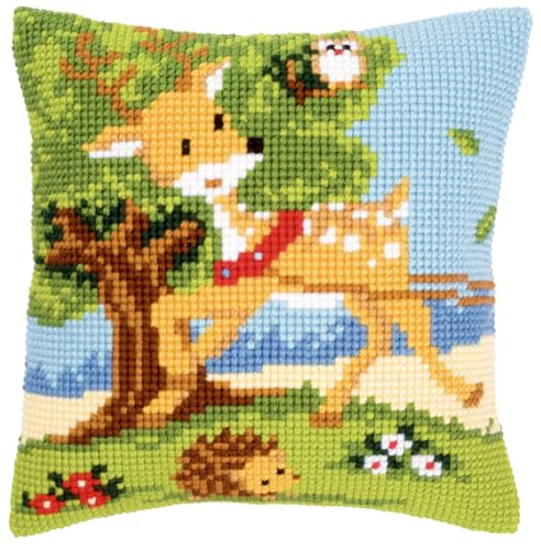 VERVACO Kreuzstich Stickpackungen Kissen Stickerei Set Anfänger Vorgedruckt Waldfreunde DIY Set Kreativ Set Für Erwachsene Dekoratives Kissen ca. 40 x 40 cm Bastelset Handwerker Haus Dekoration VERVACO Kreuzstich Stickpackungen Kissen Stickerei Set Anfänger Vorgedruckt Waldfreunde DIY Set Kreativ Set Für Erwachsene Dekoratives Kissen ca. 40 x 40 cm Bastelset Handwerker Haus Dekoration von Vervaco