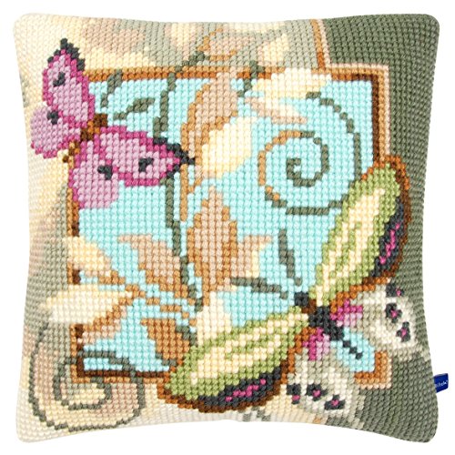 Vervaco Kreuzstich Stickpackungen Kissen Stickerei Set Anfänger Vorgedruckt 2 Schmetterlinge DIY Set Kreativ Set Für Erwachsene Dekoratives Kissen ca. 40 x 40 cm Bastelset Handwerker Haus Dekoration Vervaco Kreuzstich Stickpackungen Kissen Stickerei Set Anfänger Vorgedruckt 2 Schmetterlinge DIY Set Kreativ Set Für Erwachsene Dekoratives Kissen ca. 40 x 40 cm Bastelset Handwerker Haus Dekoration von Vervaco