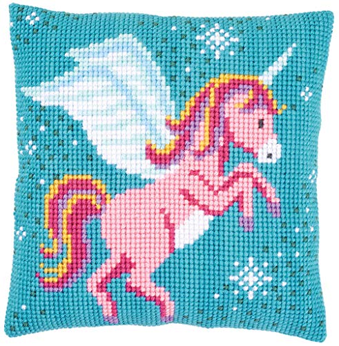 Vervaco Kreuzstich Stickpackungen Kissen Stickerei Set Anfänger Vorgedruckt Einhorn DIY Set Kreativ Set Für Erwachsene Dekoratives Kissen ca. 40 x 40 cm Bastelset Handwerker Haus Dekoration Vervaco Kreuzstich Stickpackungen Kissen Stickerei Set Anfänger Vorgedruckt Einhorn DIY Set Kreativ Set Für Erwachsene Dekoratives Kissen ca. 40 x 40 cm Bastelset Handwerker Haus Dekoration von Vervaco