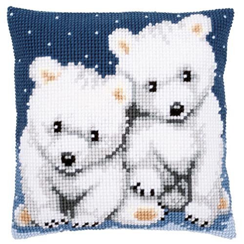 Vervaco Kreuzstich Stickpackungen Kissen Stickerei Set Anfänger Vorgedruckt Eisbaeren DIY Set Kreativ Set Für Erwachsene Dekoratives Kissen ca. 40 x 40 cm Bastelset Handwerker Haus Dekoration Vervaco Kreuzstich Stickpackungen Kissen Stickerei Set Anfänger Vorgedruckt Eisbaeren DIY Set Kreativ Set Für Erwachsene Dekoratives Kissen ca. 40 x 40 cm Bastelset Handwerker Haus Dekoration von Vervaco