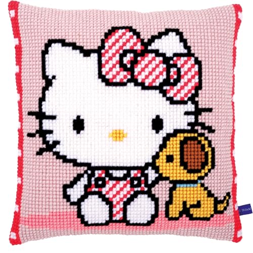 VERVACO Kreuzstich Stickpackungen Kissen Stickerei Set Anfänger Vorgedruckt Hello Kitty mit Hund DIY Set Kreativ Set Für Erwachseneca. 40 x 40 cm Bastelset Handwerker Haus Dekoration VERVACO Kreuzstich Stickpackungen Kissen Stickerei Set Anfänger Vorgedruckt Hello Kitty mit Hund DIY Set Kreativ Set Für Erwachseneca. 40 x 40 cm Bastelset Handwerker Haus Dekoration von Vervaco